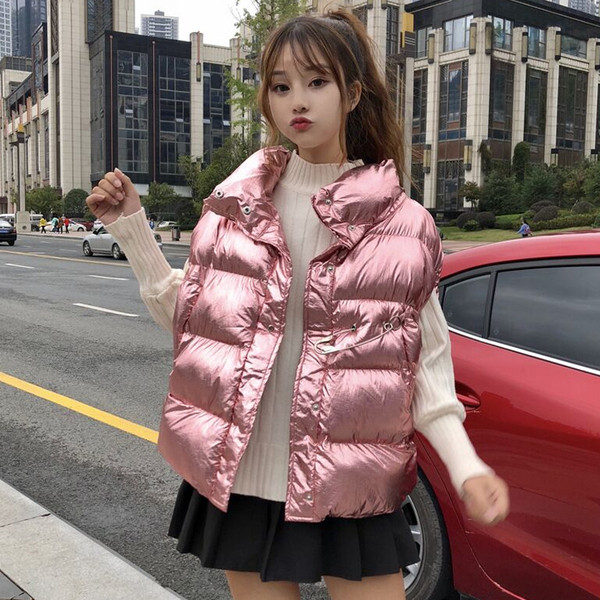 Új modell női mellény magas gallérral több színben