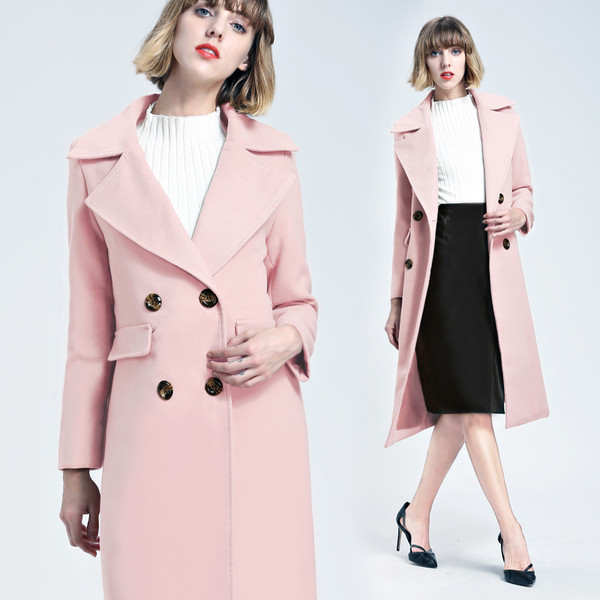 Palton elegant de dama model lung in culori vii