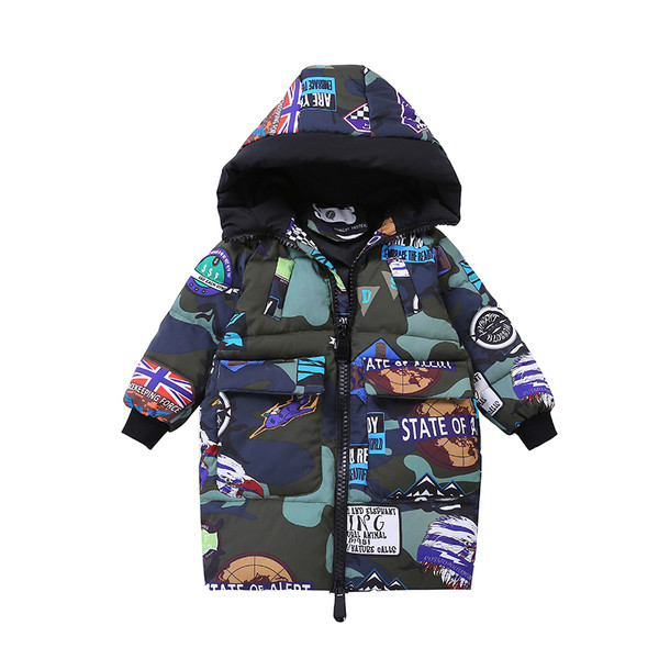 Színes téli gyerekkabát fiúknak