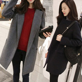 Női kabát szürke és fekete zsebekkel