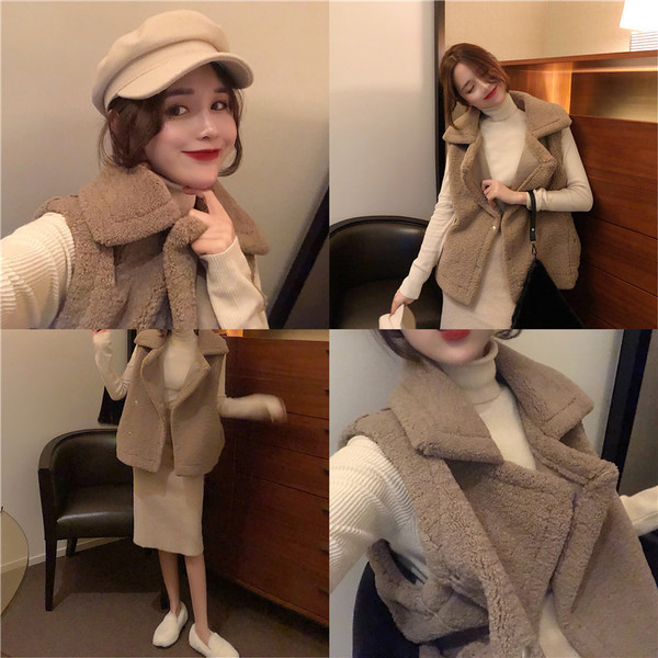 Modern női pehelymellény barna színben