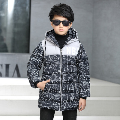 Stílusos gyerek téli kabát fiúknak három színben felirattal