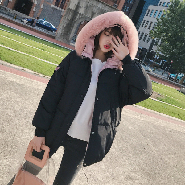 Női téli kabát pehelyfelirattal, több színben