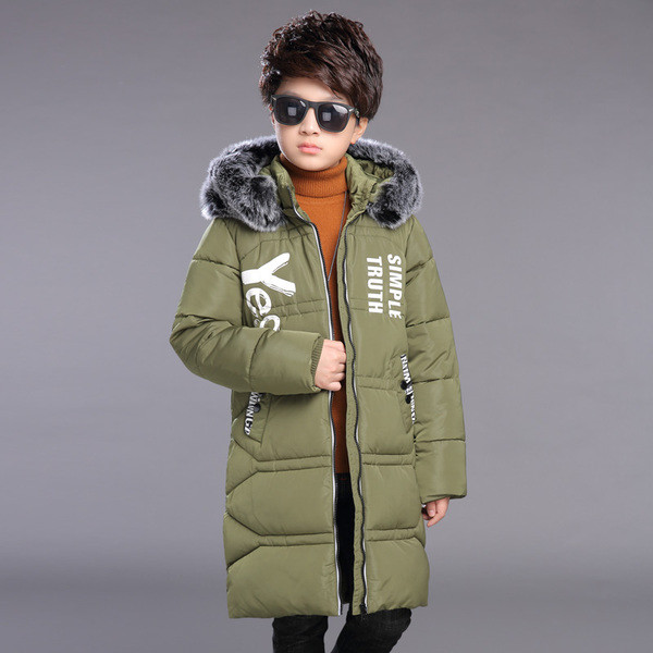 Elegáns gyermek hosszú kabát fiúknak két színben felirattal