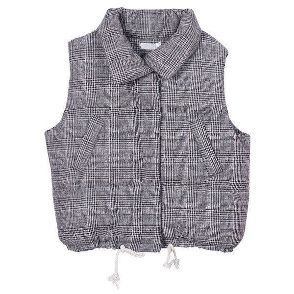 Kockás női mellény széles modell két színben