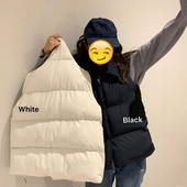 Hétköznapi női mellény fehér és fekete színben