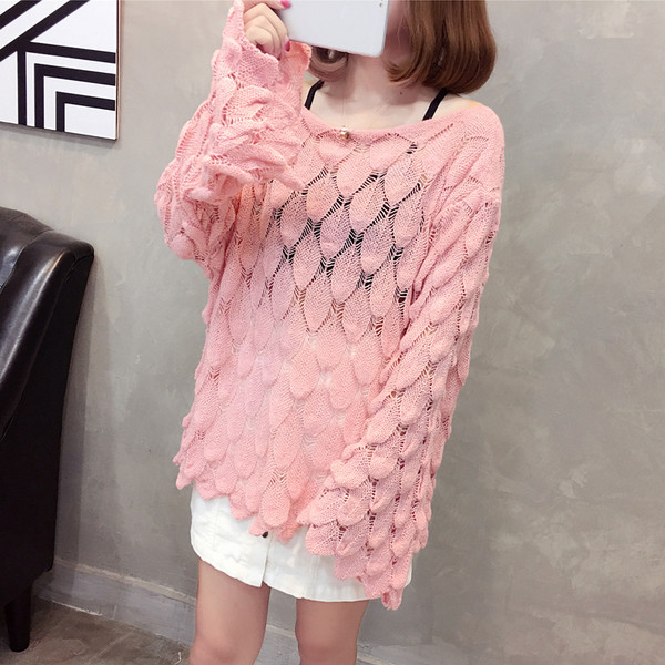 Actual pulover de dama model lat cu maneci lotus in trei culori