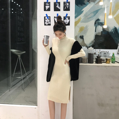 Stílusos téli ruha és O-nyakú három színben