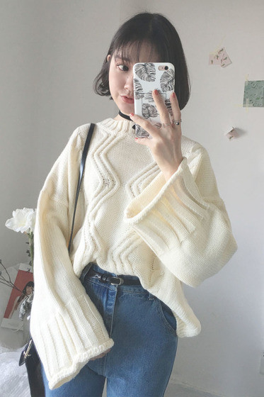 Alkalmi női pulóver O-nyakkal, három színben