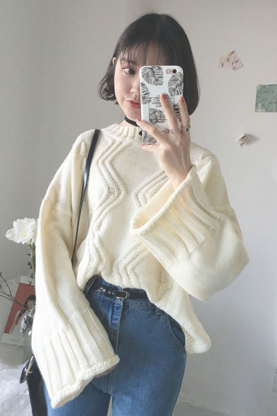 Alkalmi női pulóver O-nyakkal, három színben