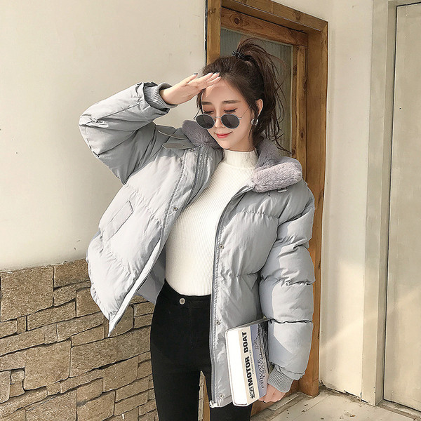 Stílusos női kabát pehelygallérral, három színben