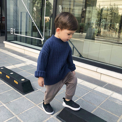 Детски пуловер за момчета в два цвята