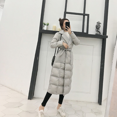 Hosszú női kabát övvel, három színben