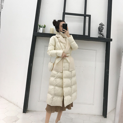 Hosszú női kabát övvel, három színben