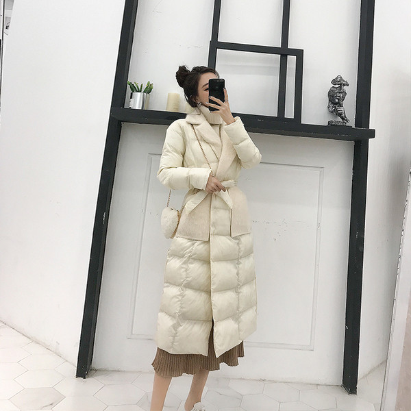 Hosszú női kabát övvel, három színben