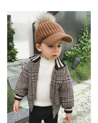 Geaca zilnica pentru copii in carouri pentru baieti