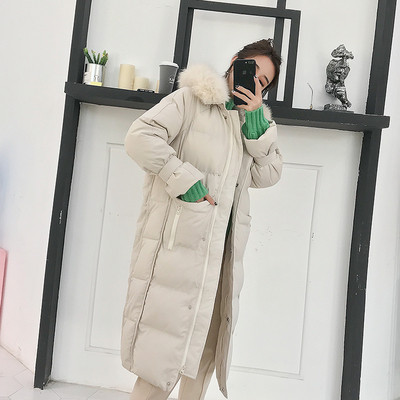 Modern női téli kabát pehellyel, két színben