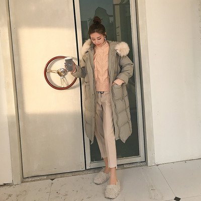 Modern női téli kabát pehellyel, két színben