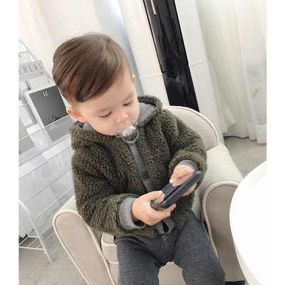 Napi gyerek tollkabát fiúknak kapucnival, két színben