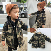 Alkalmi gyerek terepszínű kabát fiúknak