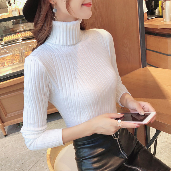 Γυναικεία πουλόβερ Slim μοντέλο με κολάρο πόλο σε διάφορα χρώματα