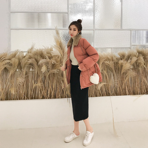 Női téli kabát puha gallérral több színben