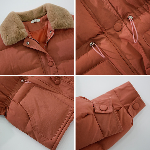 Női téli kabát puha gallérral több színben