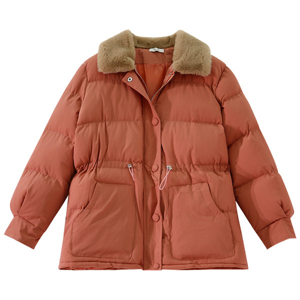 Női téli kabát puha gallérral több színben