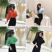 Stílusos női pulóver O-nyakkal, négy színben