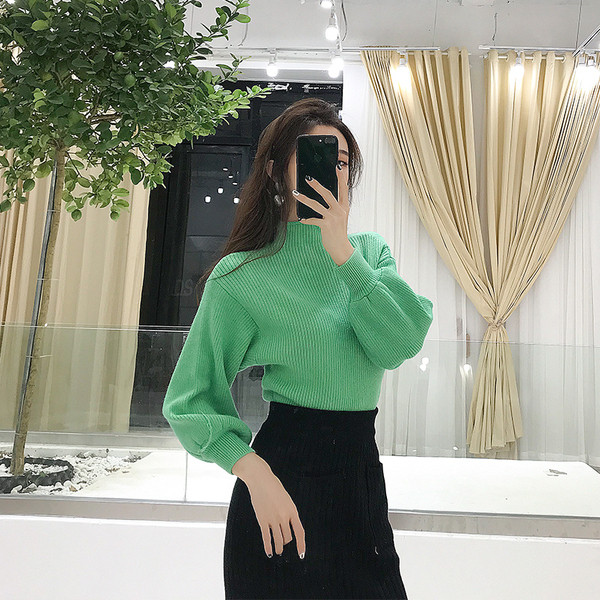 Stílusos női pulóver O-nyakkal, négy színben