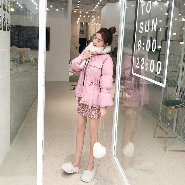 Női kabát puha gallérral, három színben