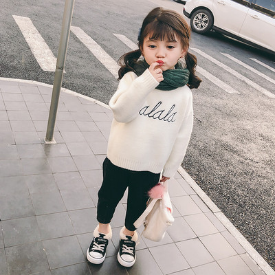 Alkalmi gyerek pulóver lányoknak felirattal