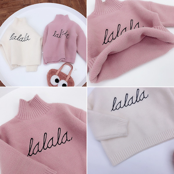 Alkalmi gyerek pulóver lányoknak felirattal