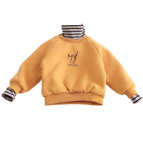 Modern gyerekpulóver három színben felirattal