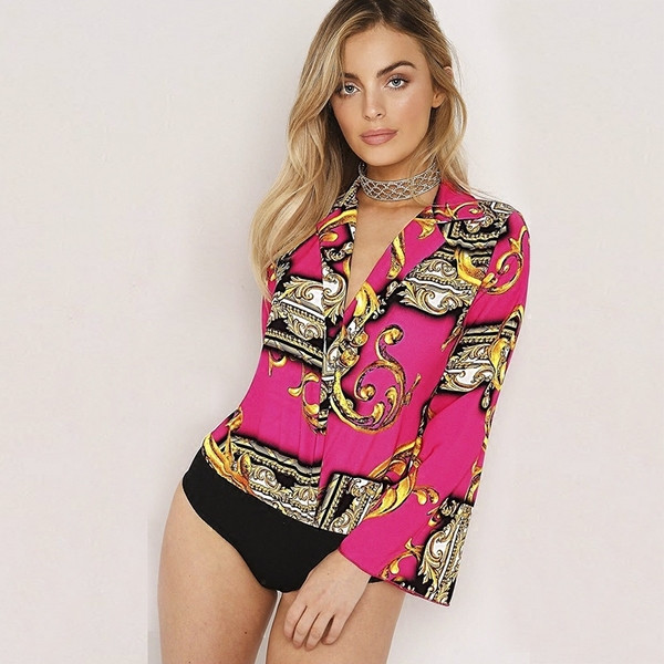 Modern női test V-nyakú és hosszú ujjú, két modellben