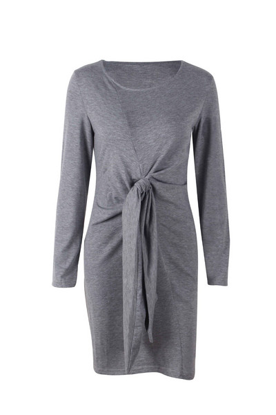 Női hosszú ujjú pamut ruha többféle színben