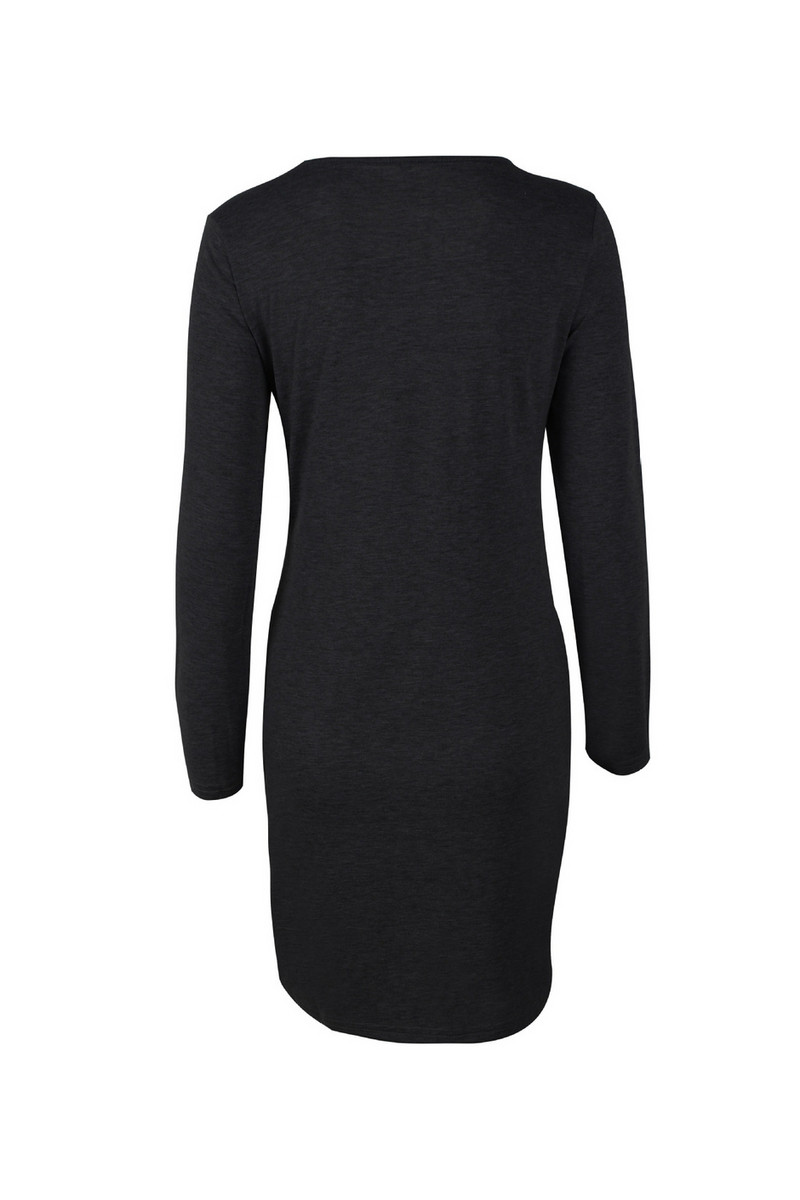 Női hosszú ujjú pamut ruha többféle színben