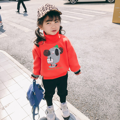 Ελεύθερο πουλόβερ παιδιών για κορίτσια σε τρία χρώματα με εφαρμογή