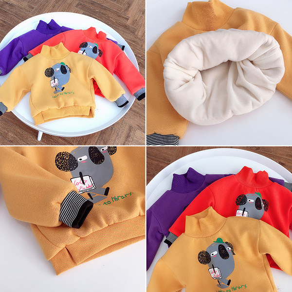 Ελεύθερο πουλόβερ παιδιών για κορίτσια σε τρία χρώματα με εφαρμογή