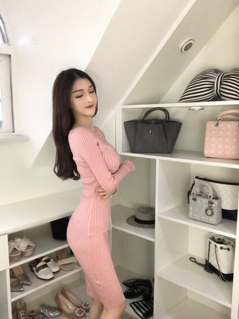 Rochie eleganta de dama de culoare roz