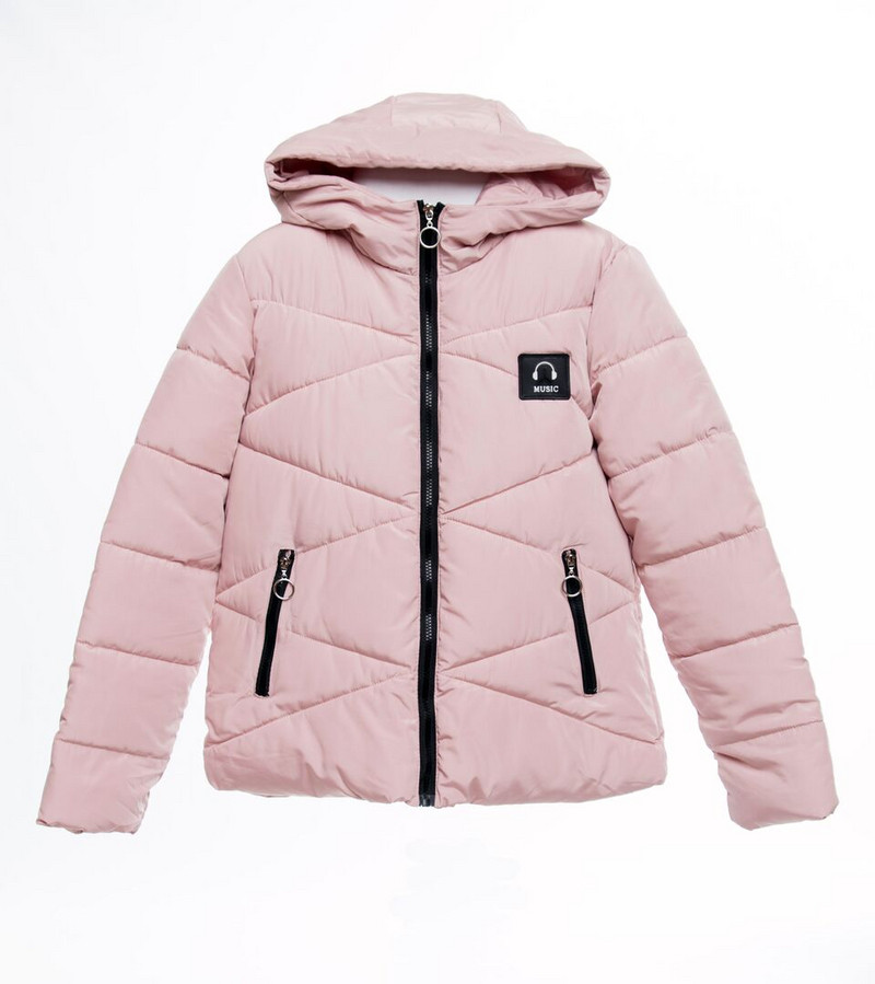 НОВО модерно дамско яке за зимата в черен, розов и сив цвят