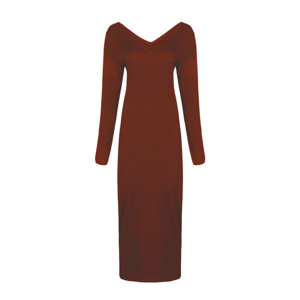 Stílusos női ruha hosszú ujjal több színben