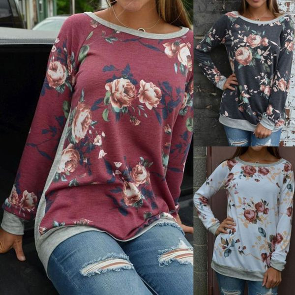 Lezser női blúz hosszú ujjal, virágos motívumokkal három színben