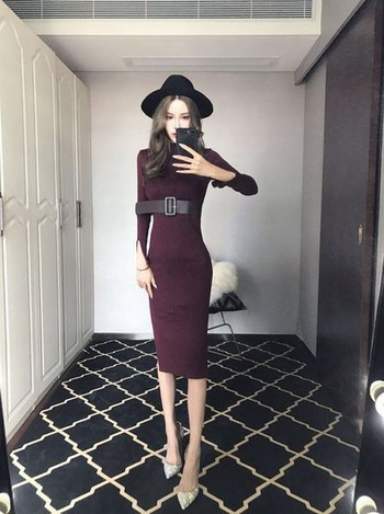 Modern női téli ruha három színben