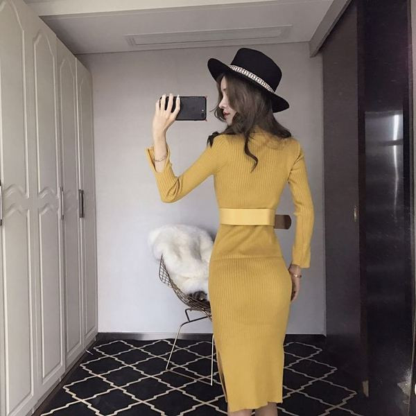 Modern női téli ruha három színben