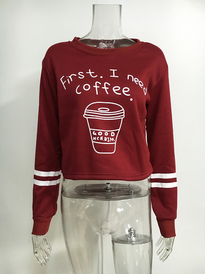 Női alkalmi blúz felirattal és O-nyakú három színben