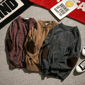 Modern férfi sima pulóver három színben