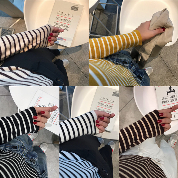 Vékony női csíkos pulóver több színben