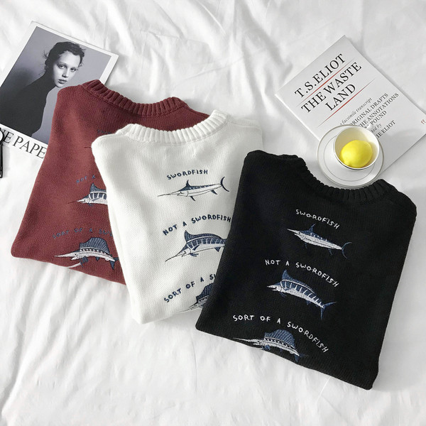 Alkalmi férfi pulóver három színben hímzéssel