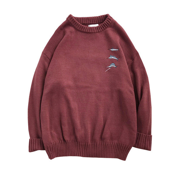 Alkalmi férfi pulóver három színben hímzéssel